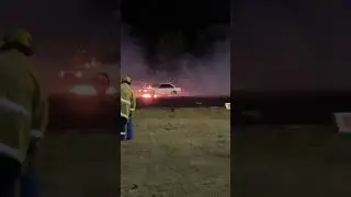 Powercruise 87 Perth -  burnout gone wrong - big fire