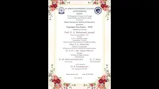 Al-Ameen Engineering College Autonomous Erode🎉 Engineers&rsquo; Day 2025 &ndash; Valedictory Function 🎉