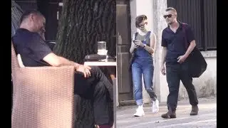 Znudzony Braciak na obiedzie z najmłodszą córką
