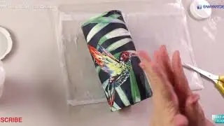 How To Decoupage Wallpaper Creaseless On Glass Jar Tutorial