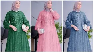 Model Gamis Brokat Premium Modern &mdash; Elegan & Anggun Terbaru