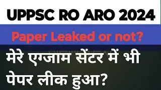 UPPSC RO ARO EXAM PAPER LEAK💔💔 #uppsc #uppsc_ro_aro