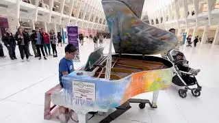 Playing Praeludium by J.S. Bach at the Oculus World Trade Center (Sing For Hope Piano)