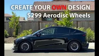 Buy your own CUSTOM Design TEXT Aerodisc | Tesla Model Y 3  | EVBase