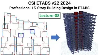 8. CSI ETABS v22 2024: Проектирование 15-этажных зданий в ETABS &mdash; Определение сечения плиты в соответствии с ACI 318