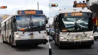 New Jersey Transit: 12 Bus Action along Broadway in Bayonne, NJ (January 2026) (NABI 416.15 / XD40)