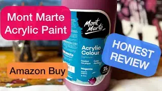 ACRYLIC PAINT REVIEW - Was NOT EXPECTING this. Mont Marte Acrylic paint from Amazon...#artsupplies