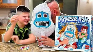 Калеб против папы! Испытание в настольной игре &laquo;Заморозь и падение&raquo; ❄️