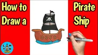 How to Draw a Pirate Ship Step by Step!