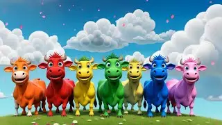 🌈🐮 Rainbow Moo Party! | Fun Cow Song for Kids 🎶