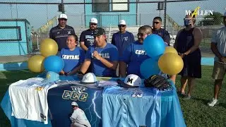 Elliott Castorena signs with Central Christian College - Memorial HS | McAllen ISD