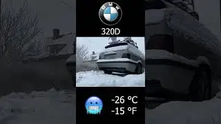 BMW 320D -26&deg;C cold start❄️#coldstart #automobile #bmw