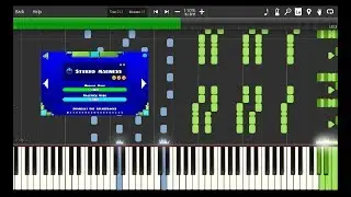 Geometry Dash: Stereo Madness - IMPOSSIBLE Synthesia Piano Tutorial (2K NOTES)