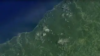 Vista satelital de la zona de explotaci&oacute;n minera, First Quantum Minerals ltd. Donoso, Panam&aacute;.