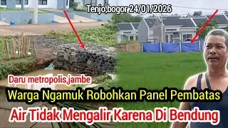 WARGA NGAMUK‼️ROBOHKAN PANEL PEMBATAS PERUMAHAN.