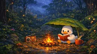 Study With Me | 1 Hour Cozy Rainy Forest Lofi🌙| for Focus , Study & Relaxation 🌱
