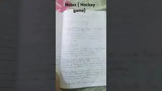 # hockey notes# games# mped#exampaper # Bped notes## mped notes#bpscteacher #Awards of  hockeygame