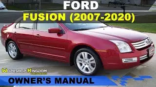 FORD FUSION (2007-2020) Owner's User Manual - English - PDF Download