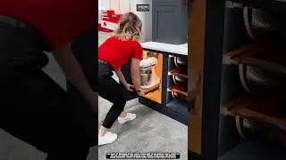 Lifting kitchen mixer from cabinet for ergonomic access worktool lift mechanism