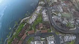 LAHAINA, Maui - Banyan Tree - DRONE TOUR - 8 Months after the FIRE