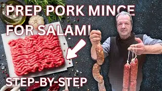 How To Prepare Pork Mince For Homemade Salami | Traditional Italian Recipe 🇮🇹