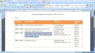ST VLSI workshop - High speed digital VLSI design for FPGAs and ASICs