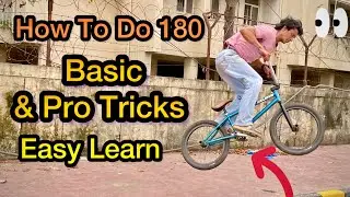 How To Basic 180 And Pro Tricks On Bmx Bike Easy Way🤩Akram Rider #bmx #traning #bmxindia
