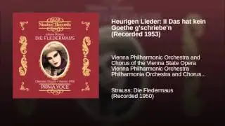 Heurigen Lieder: II Das hat kein Goethe g'schriebe'n (Recorded 1953)