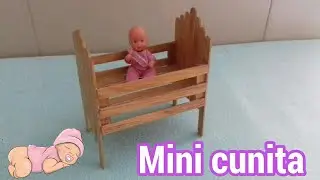 Mini cuna con palitos de paleta |Tutoriales Maira💖