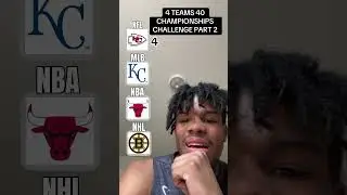 4 TEAMS 40 CHAMPIONSHIPS CHALLENGE PART 2 🏀🏈⚾️🏒⁉️ #shorts #sports