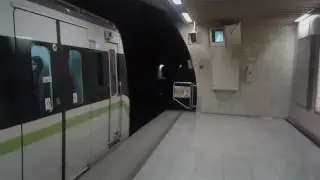 Athens metro 3rd generation train at evagelismos station line 3