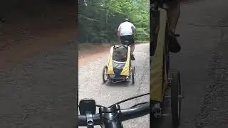 Biking with our Dog #burley #bike #trailer