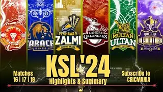 KSL'24 | Highlights & Summary Match 16, 17, 18 | Karim Park Super League | Cricmania