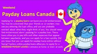 Get Payday Loans Canada in Weekend ✓ 15 Minute Approval