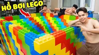 XÂY HỒ BƠI BẰNG LEGO KHỔNG LỒ, AI LÀ NGƯỜI CUỐI CÙNG CÒN Ở LẠI TRONG HỒ BƠI ĐÔNG LẠNH | SUNNY TRƯƠNG