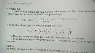 (Part 1) Quantum mechanics by zettli chapter 9 problem 3 solved 