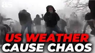 US WEATHER ALERT: Snow, sleet and freezing rain cause chaos