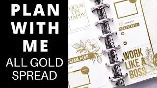 PLAN WITH ME | SKINNY CLASSIC Happy Planner | All Gold Spread | Childhood Cancer Awareness