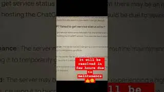 chatgpt stopped working failed to get service status chatgpt error how to resolve chatgpt stop work
