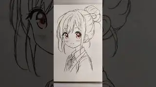 cute girl drawing 12x speed ✨ #drawing #animeeart #animedrawing #cuteanime