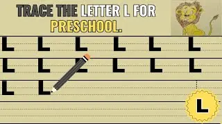 Trace the letter L | Trace the Alphabets along with dotted lines | Alphabets activity sheet