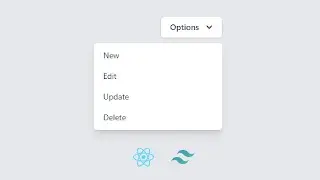 Dropdown menu made with React and Tailwind CSS