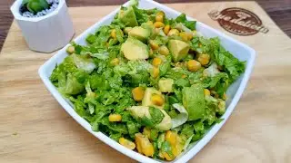 “Ensalada Fresca de Aguacate y Maíz” 🥬 🥑 🌽