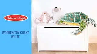 Melissa & Doug Wooden Toy Chest (White)