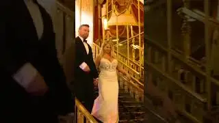 Bride and Groom entering reception