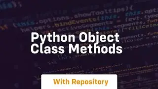 python object class methods