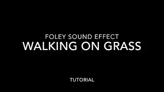 Walking On Grass Foley Sound Effect.