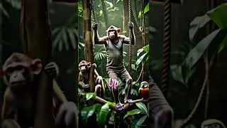 Now He&rsquo;s a Jungle Legend 🐒💔➡️💪🍌 #MonkeyGlowUp #JungleTransformation #BreakupToBeast #BananaGains