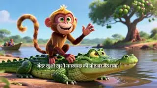 The Monkey and the Crocodile | Best Panchatantra Stories in Hindi