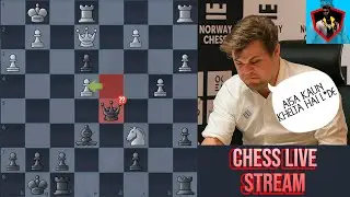WHIFFED SO BAD, CARLSON STOPPED PLAYING | CHESS LIVE INDIA | BLAZEVENOM